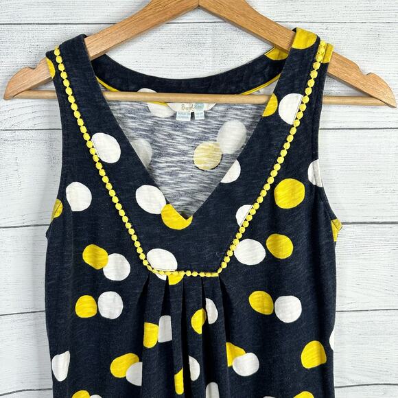 Boden Womens size 4 Tarifa Polka Dot Embroidered Sleeveless Shift Dress Blue - Picture 4 of 11